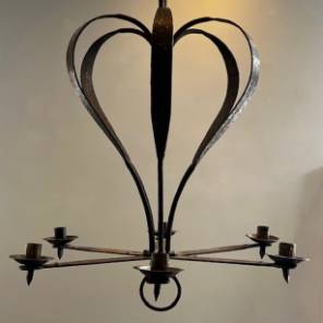 French Wrought Iron Chandelier 
